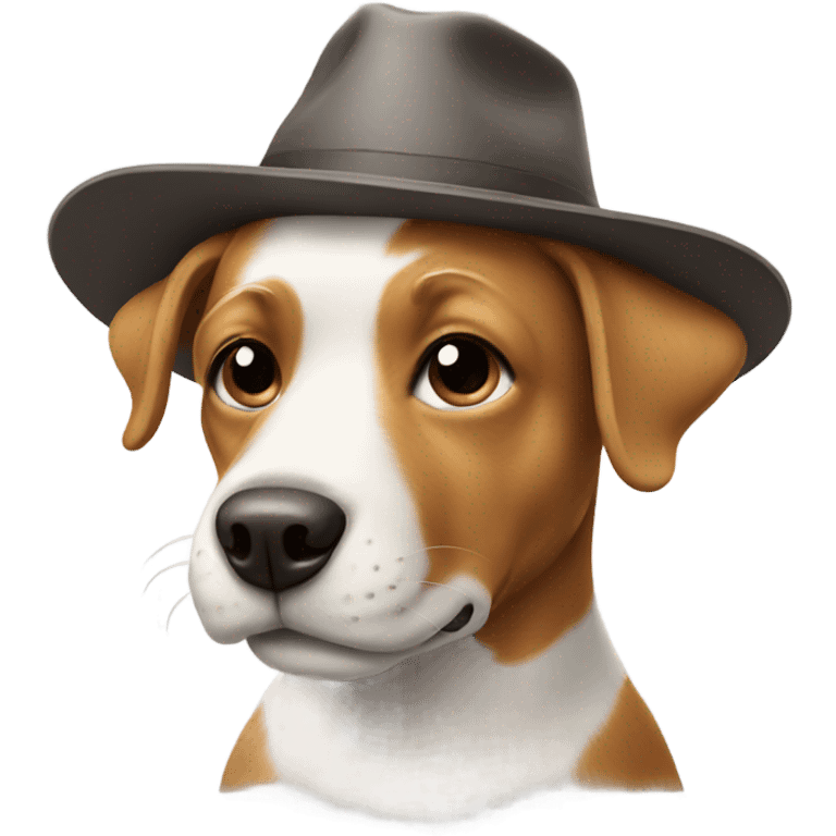 Dog wearing a hat emoji