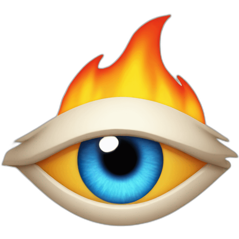 eye with flame inside emoji