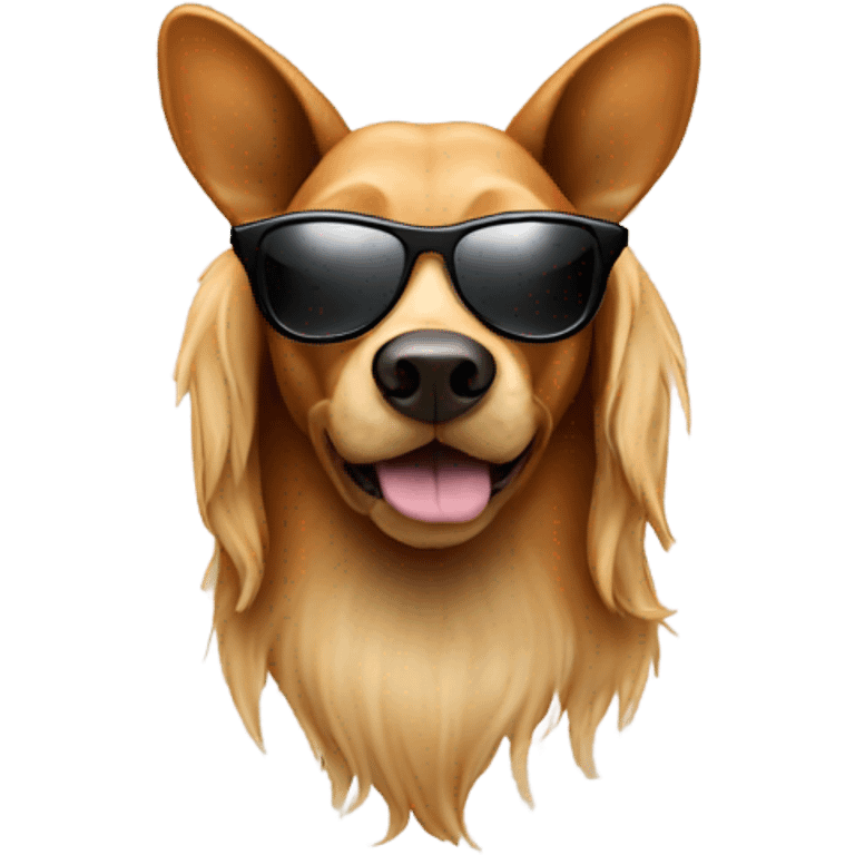 dog with sunglasses and a moose with baddie nails emoji