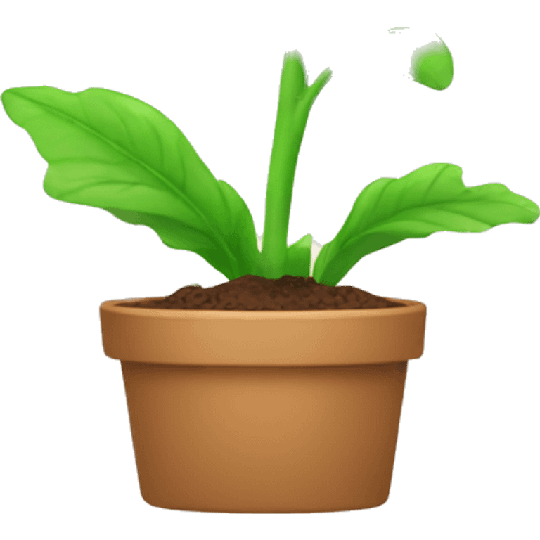 watering plant with canister emoji