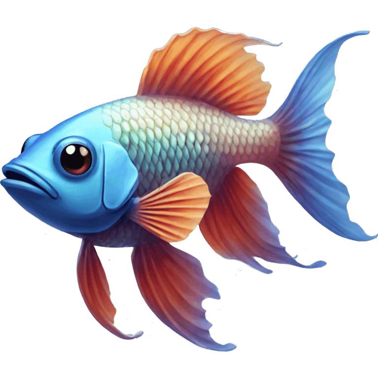 Very old beta fish emoji