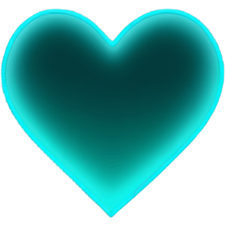 Neon Aqua heart emoji