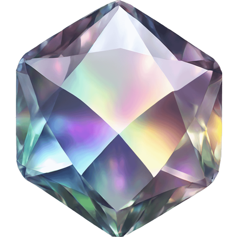 56-carat iridescent diamond crystal cluster emoji