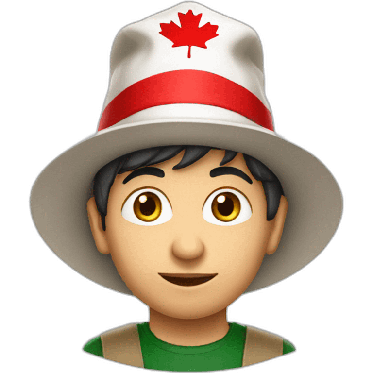 short algerian dwarf kid wearing canada hat fabricating islamic evidence emoji