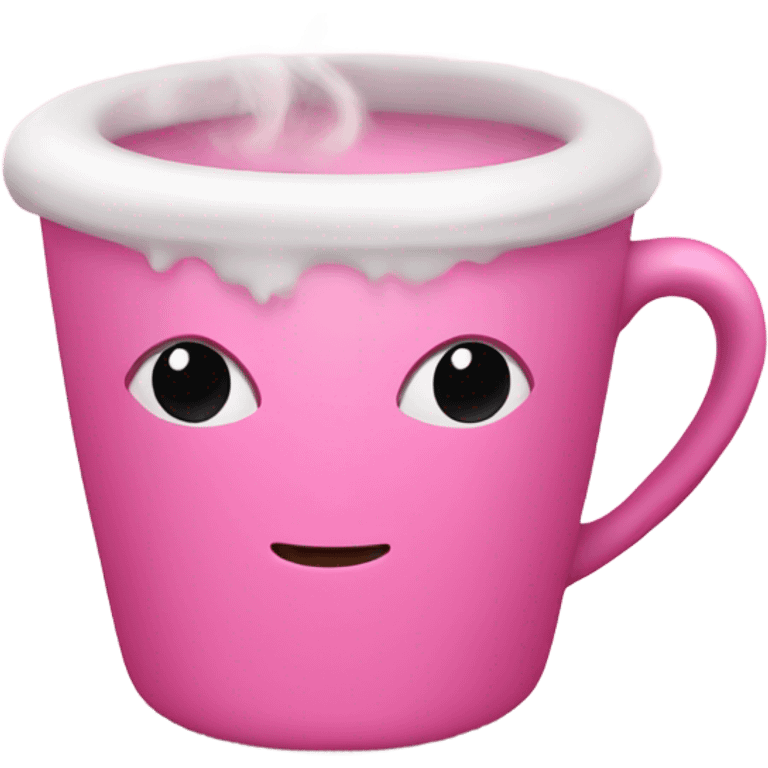 Pink cup of coffee emoji