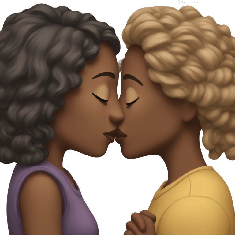 two women kissing emoji