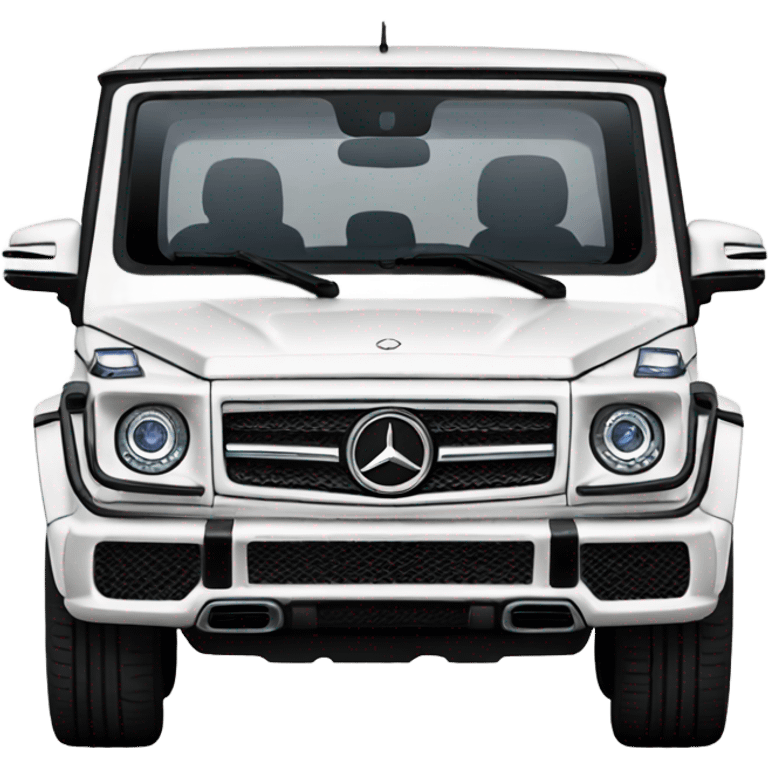 White Mercedes gwagon back emoji