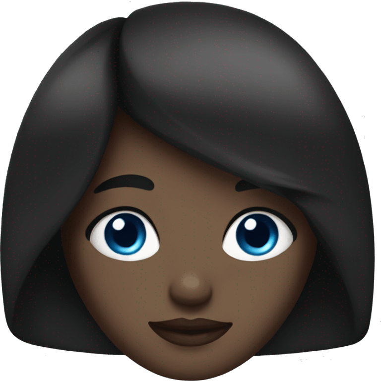 Girl with blue eyes and black hair emoji