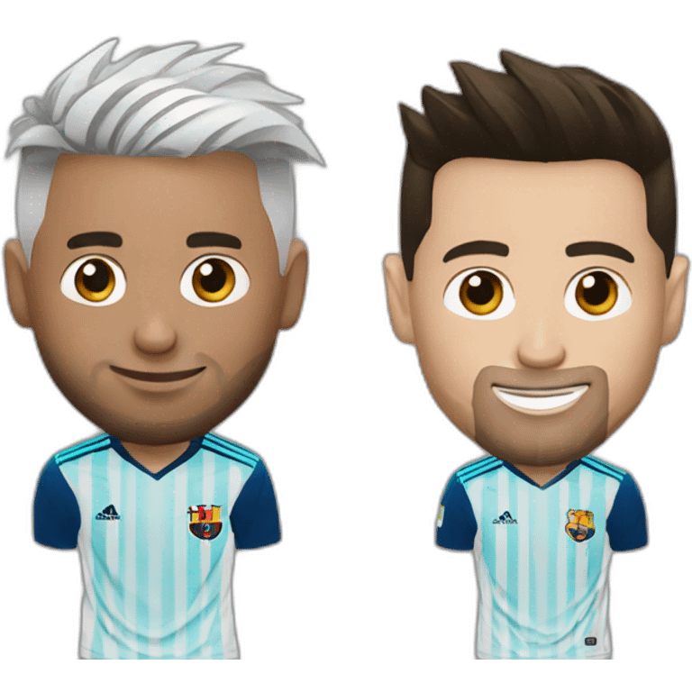 Messi avec ronaldo emoji