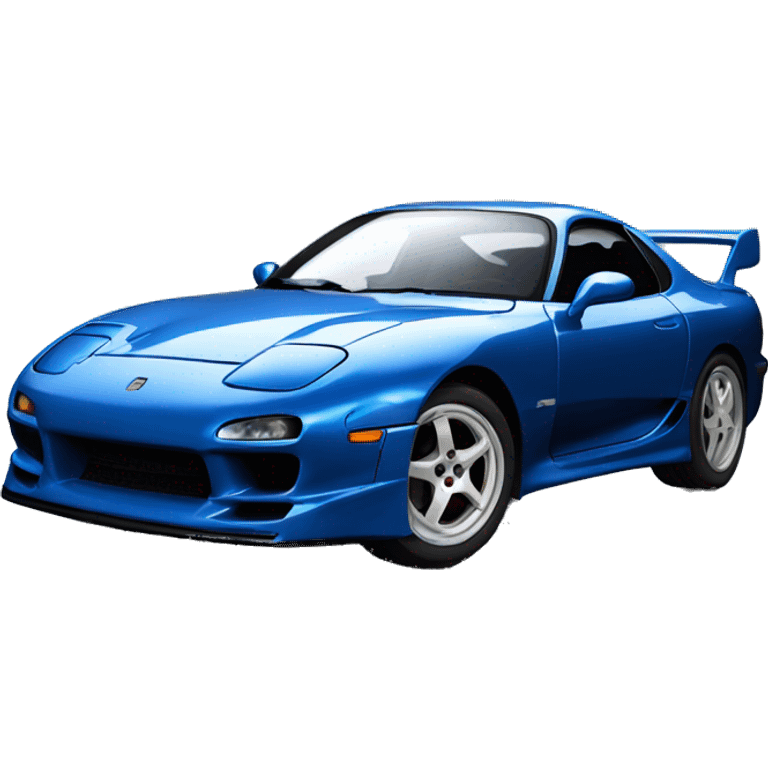 black rx7 blue supra emoji