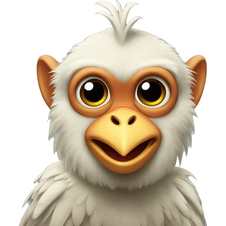 chicken monkey  emoji