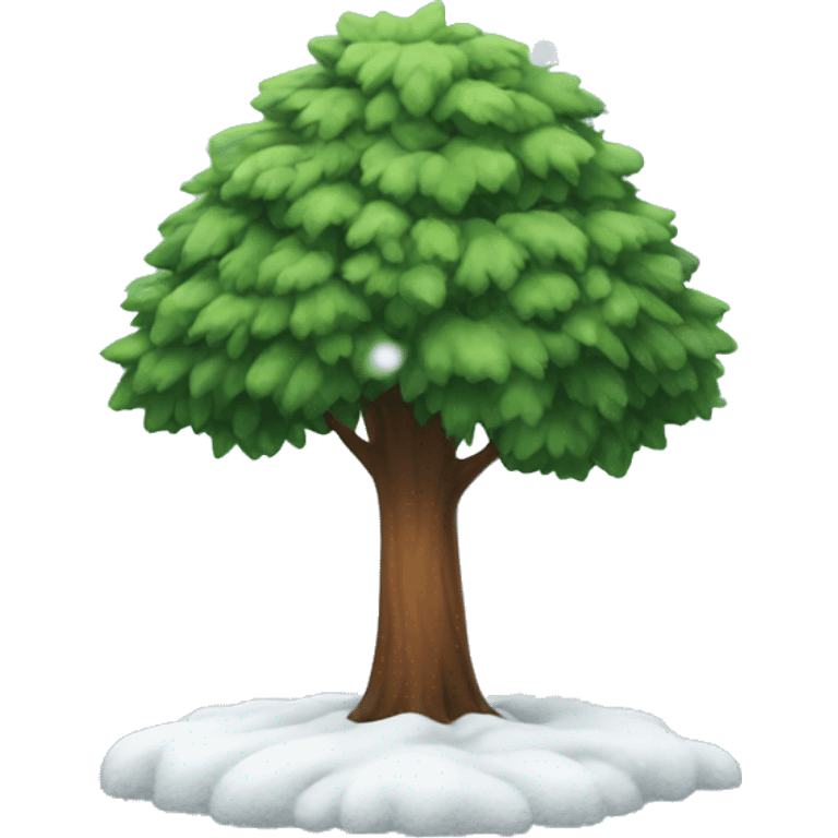 Tree with snow  emoji