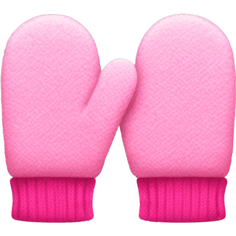 Pink pair of mittens  emoji