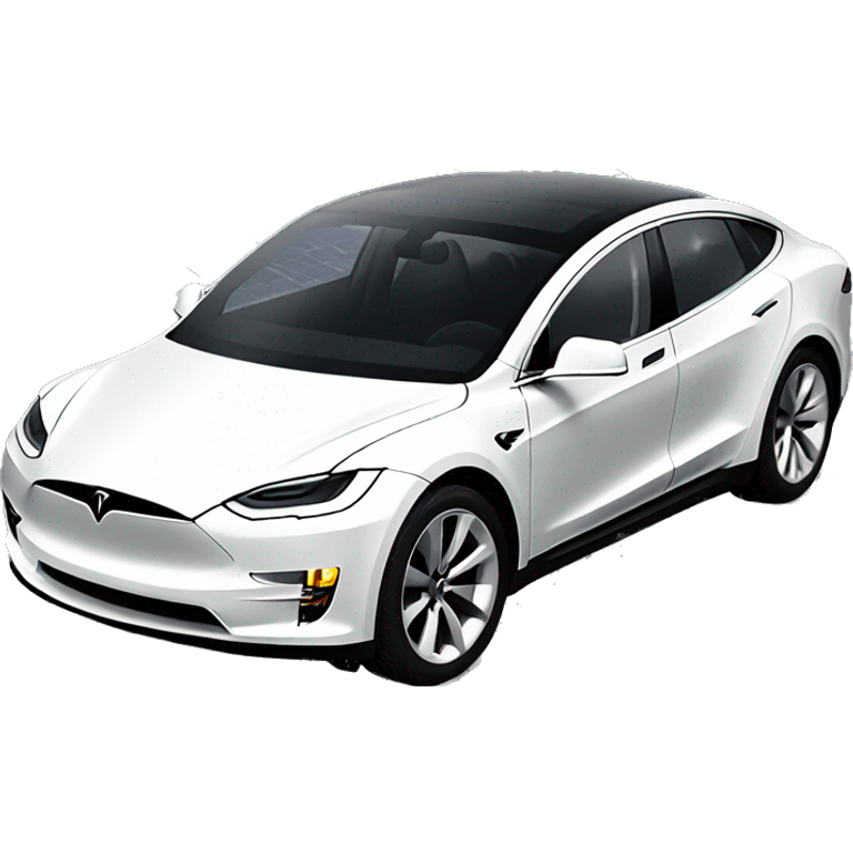 tesla with solar panel emoji