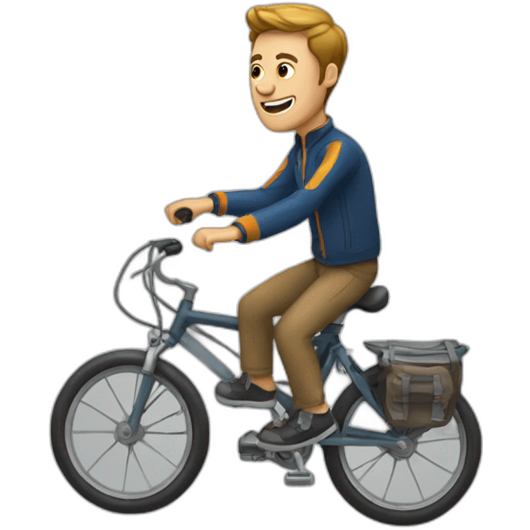 Julien sur un vélo de route emoji