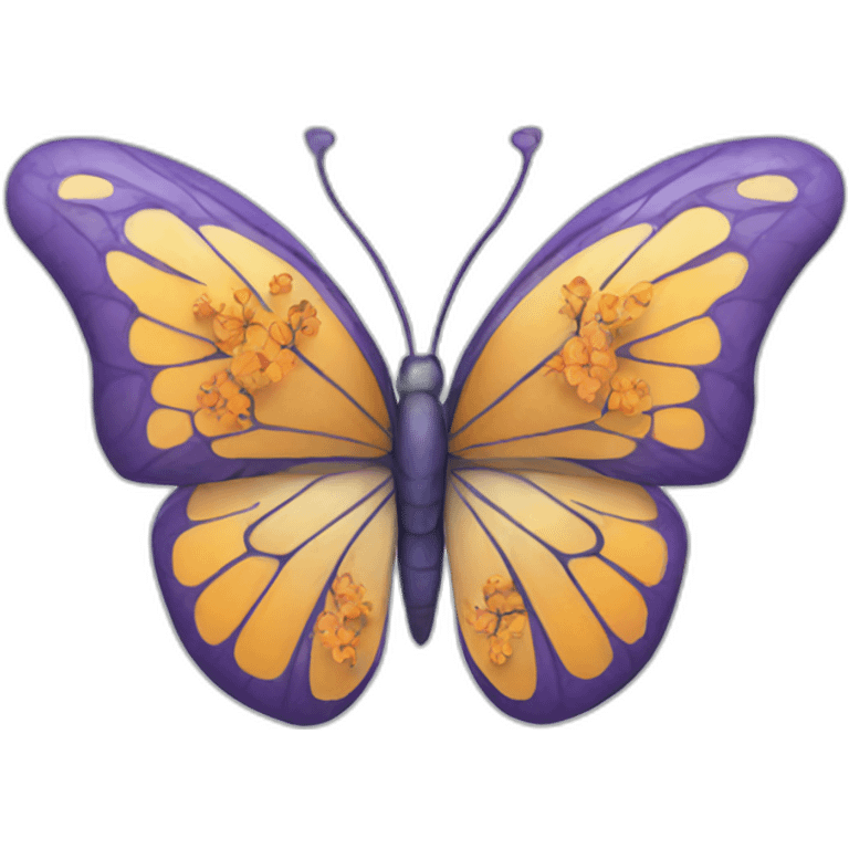 Butterfly composed of brains emoji