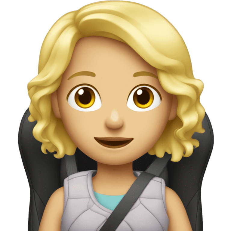 blonde girl in car interior emoji