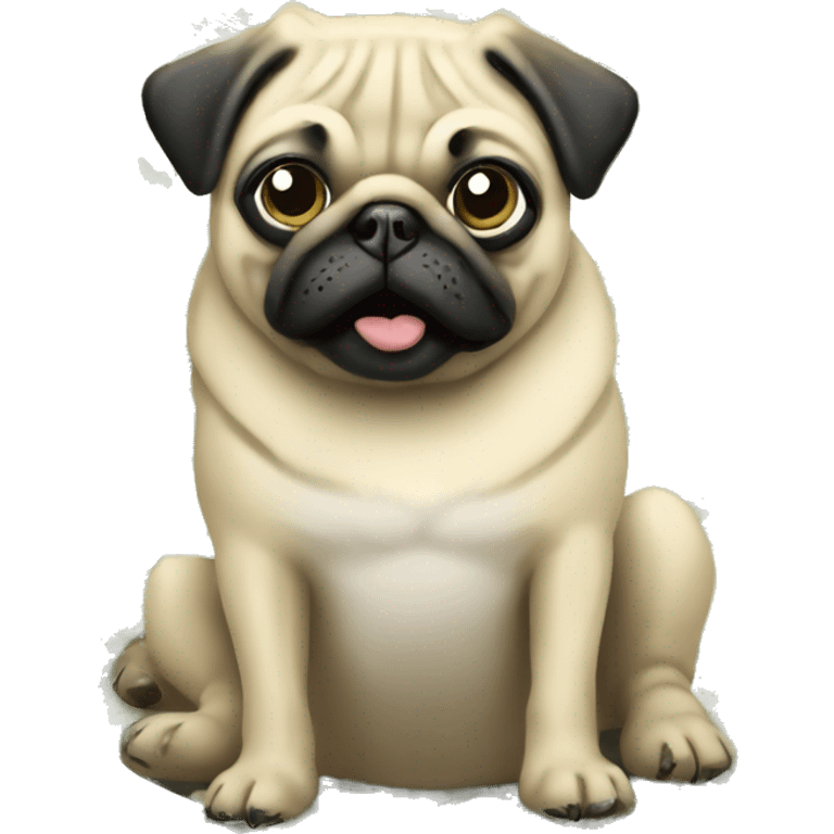 Pug with money emoji