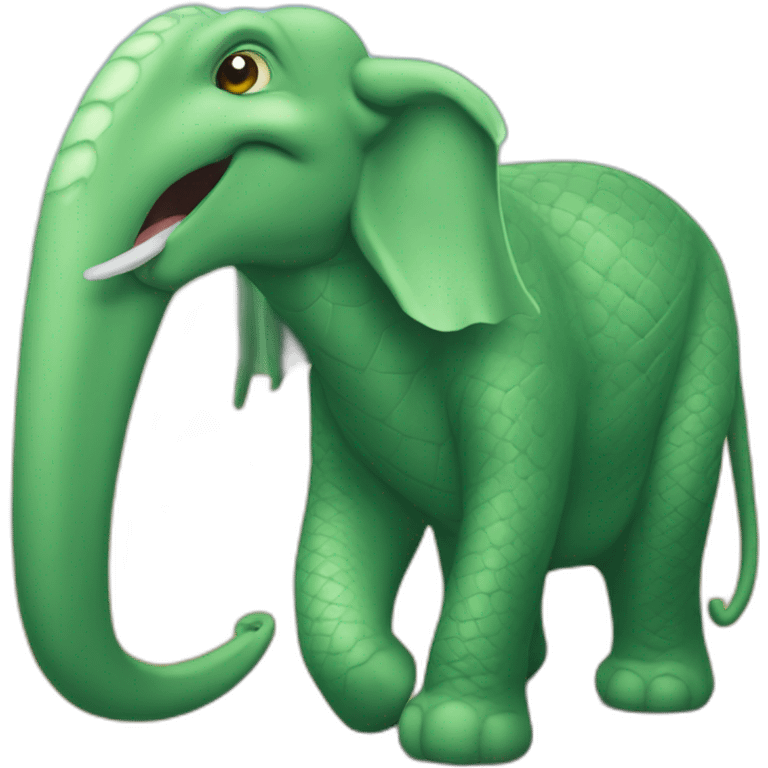 Serpent sur éléphant emoji