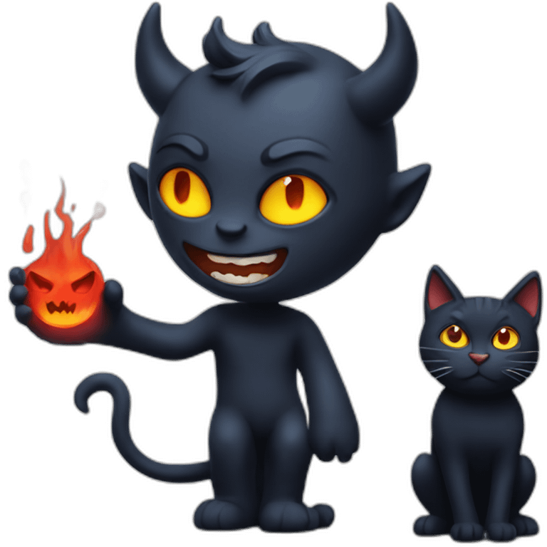 devil with cat emoji