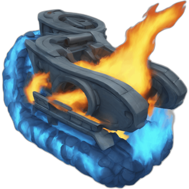 Blue Fire megacoaster looping emoji