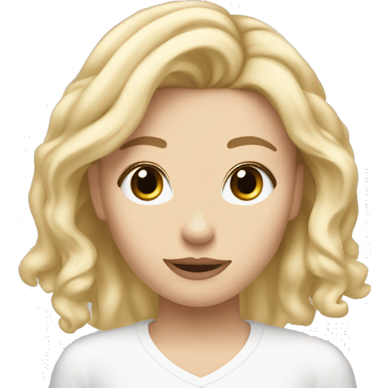 A tik tok white girl with blonde hair emoji