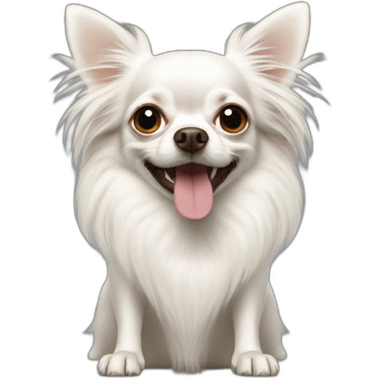 white-longhair-chihuahua-without-teeth emoji