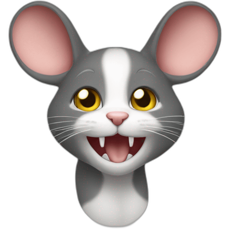 Souris sur chat emoji