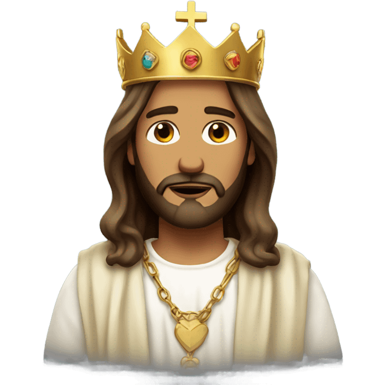 jesus with crown emoji