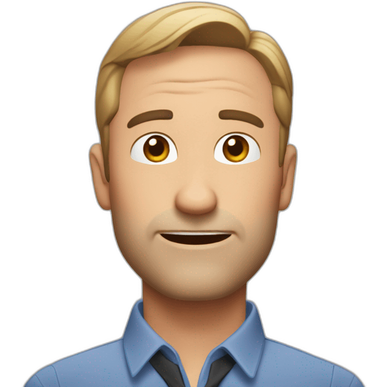 Steve Carrall from office funny face emoji