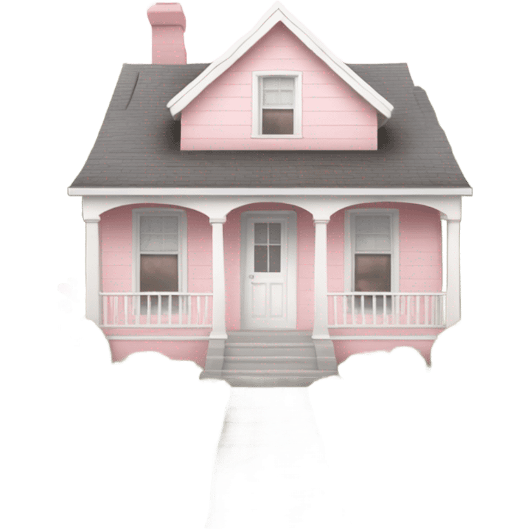 pink house emoji