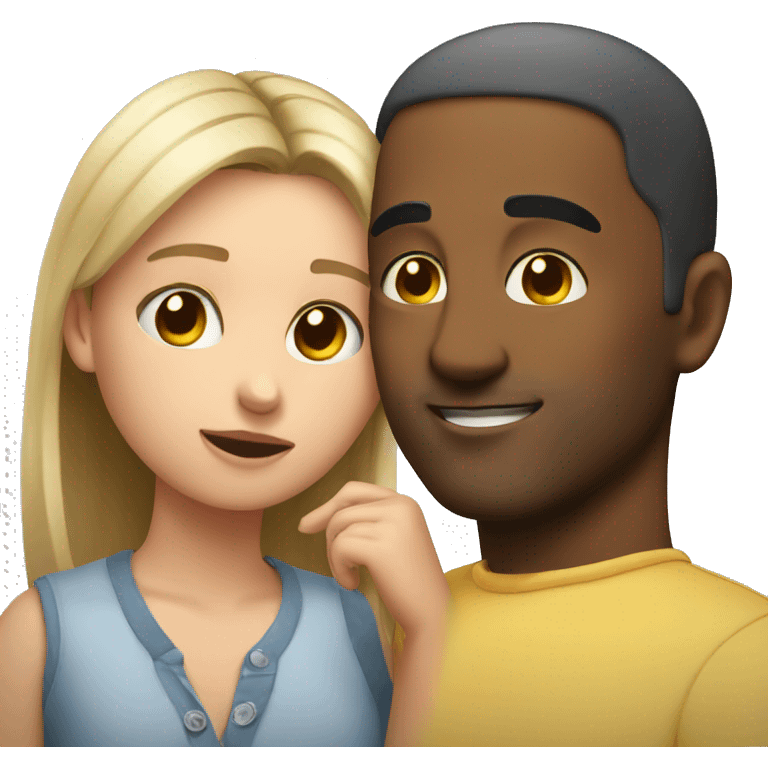 Guy giving girl a forehead  emoji