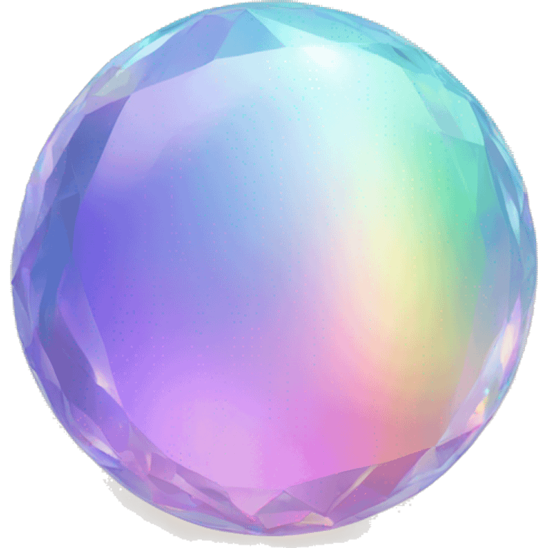 Iridescent pastel Rainbow crystal sphere emoji