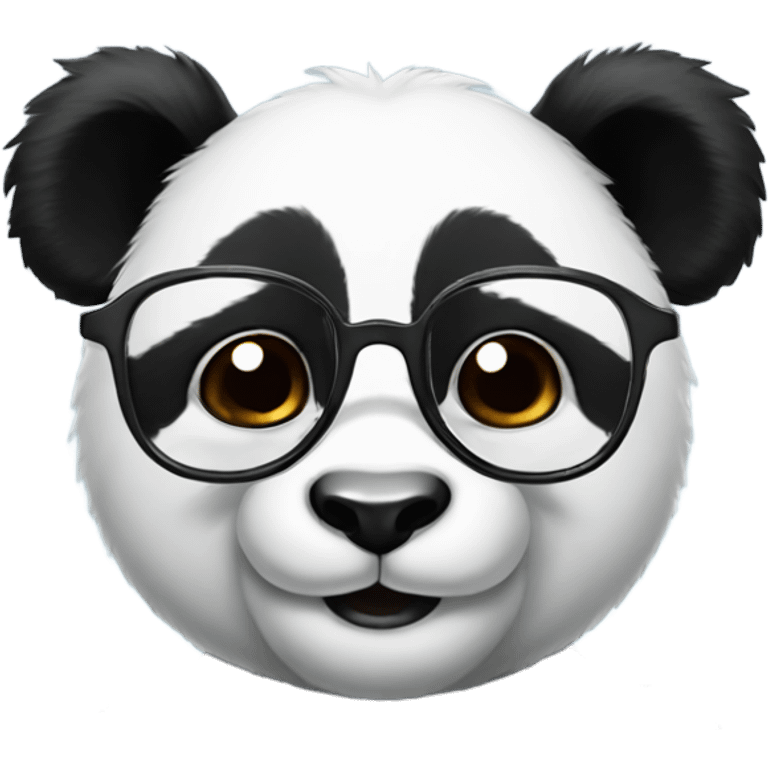 Panda wearing glasses emoji