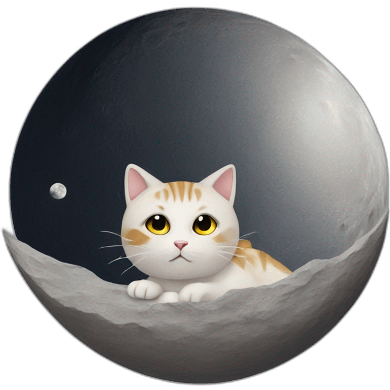 Cat on the moon emoji