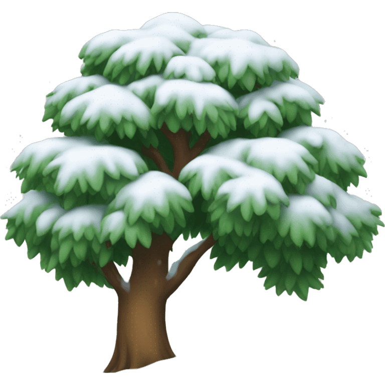 snowy tree emoji