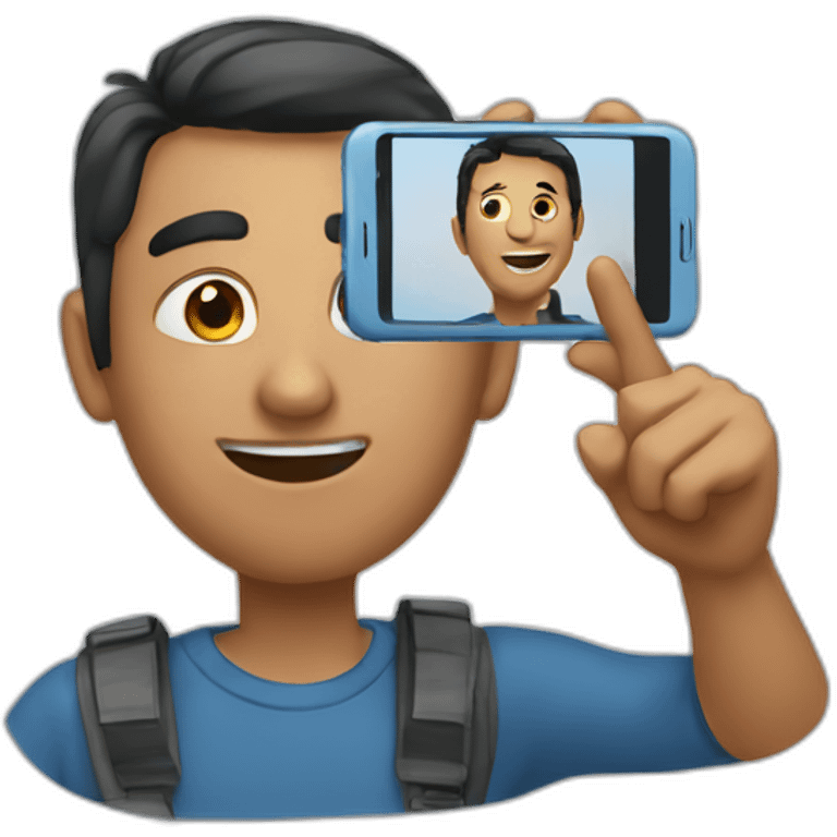 a man taking a selfie emoji