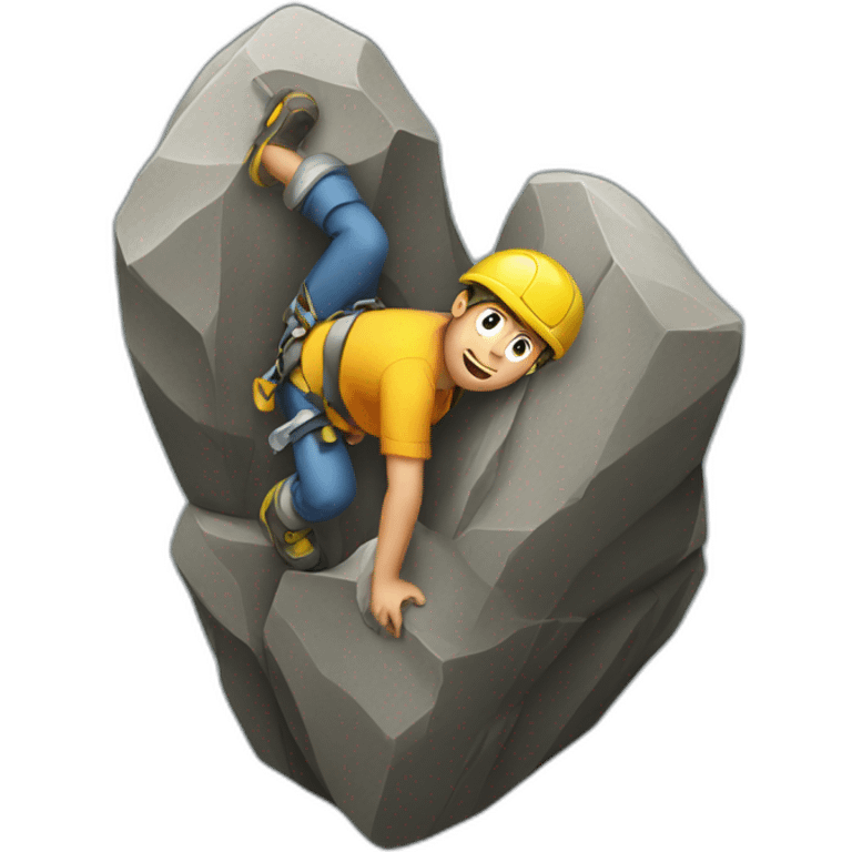 climbing rocks emoji