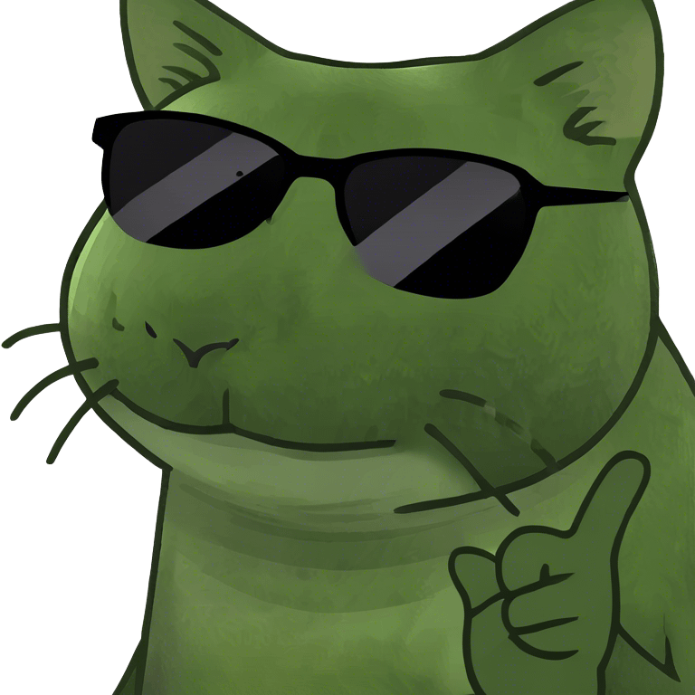 Cat with sunglasses emoji