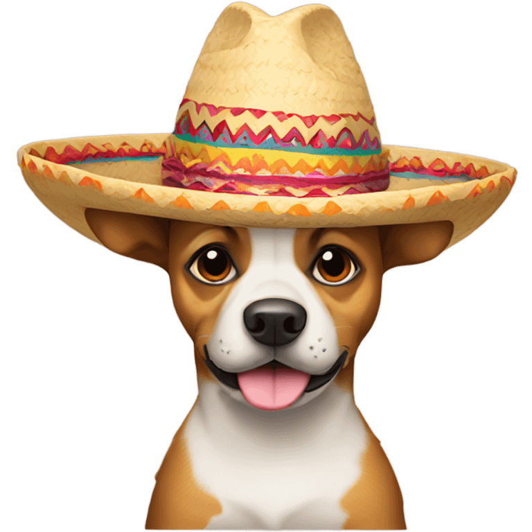 Dog wearing a sombreros  emoji