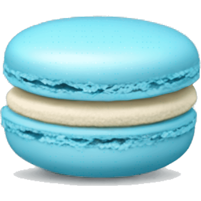 Realistic light blue macaroon emoji