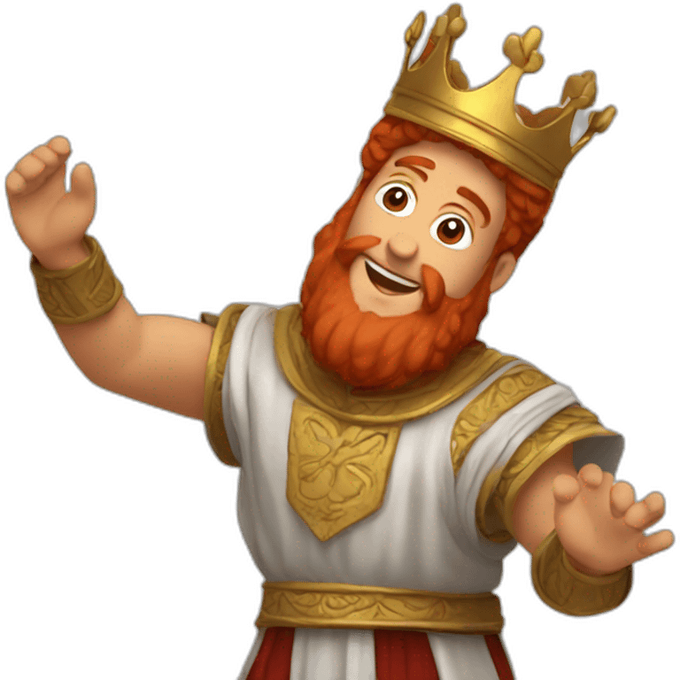 King David dancing red-haired biblical emoji