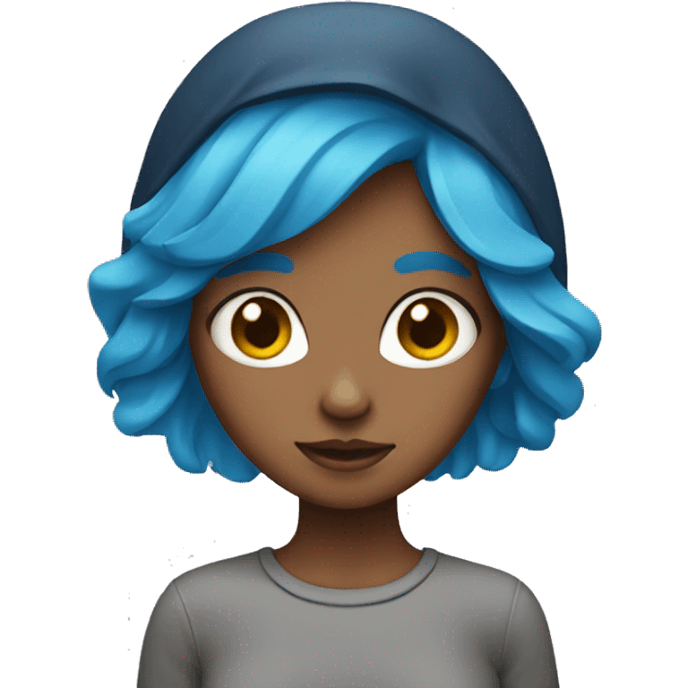 Blue haired girl emoji