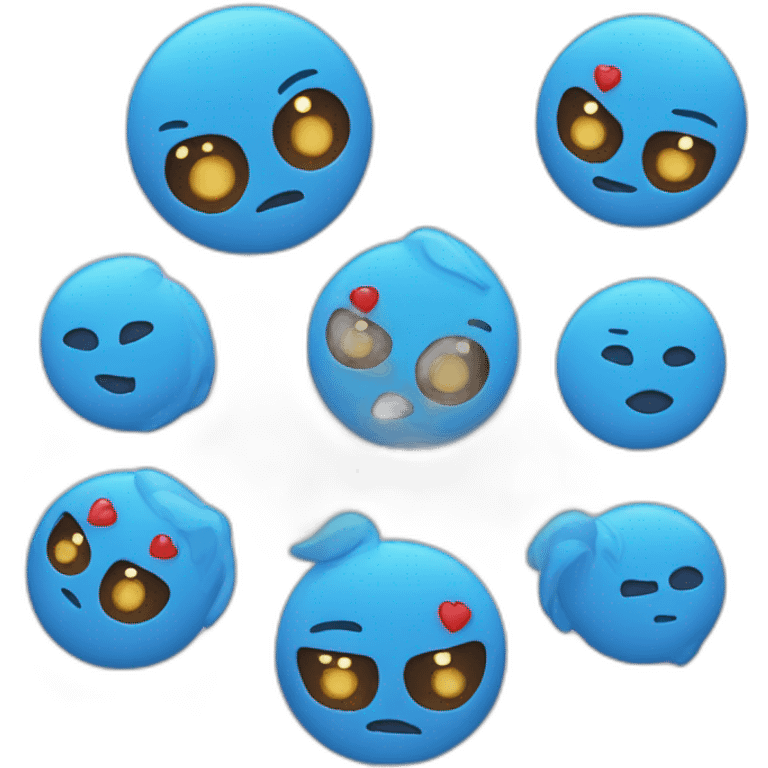 blue Tik Tok badges emoji