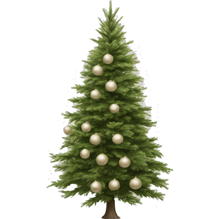 Realistic isolated off white fir christmas tree   emoji