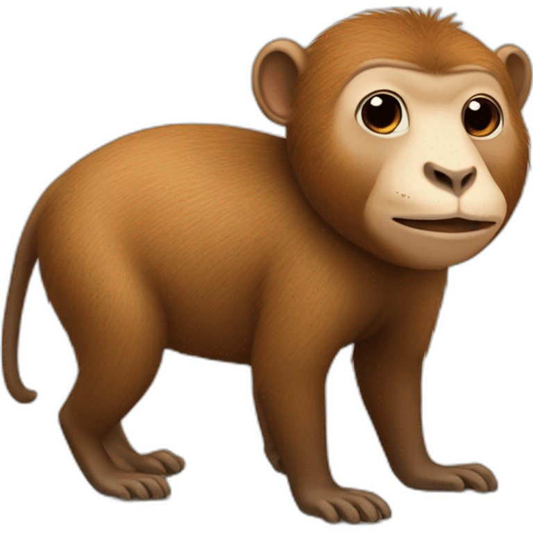 Monkey with capybara emoji