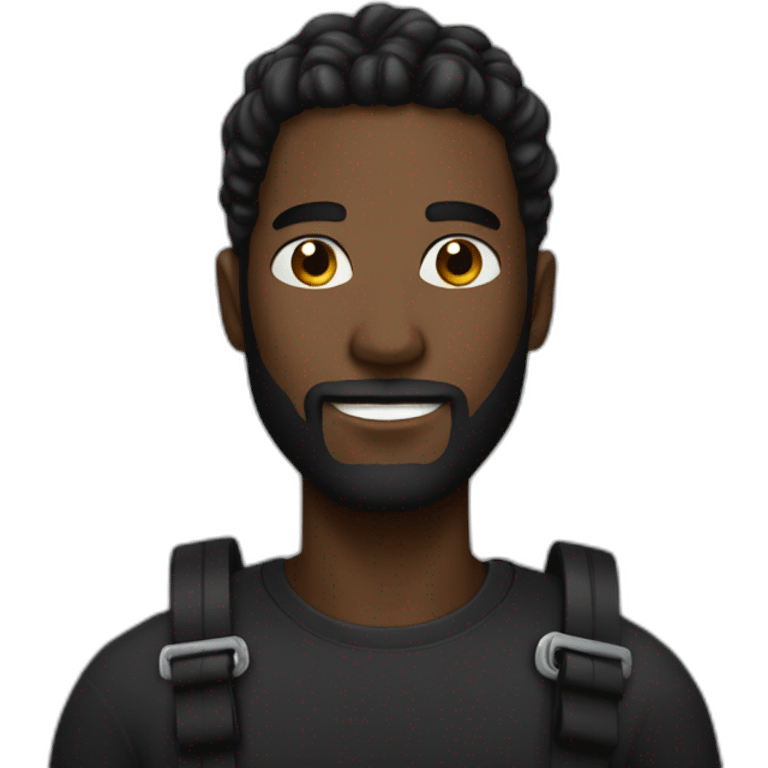 Homme noir avec des locks emoji