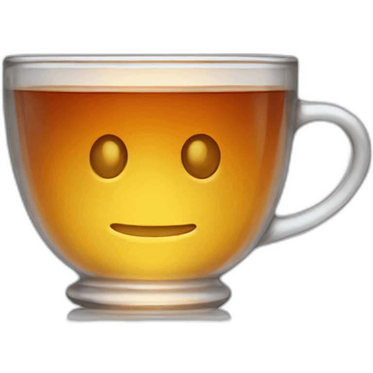 A cristal cup of tea emoji