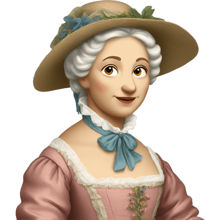 18th century Swiss lady in dress emoji