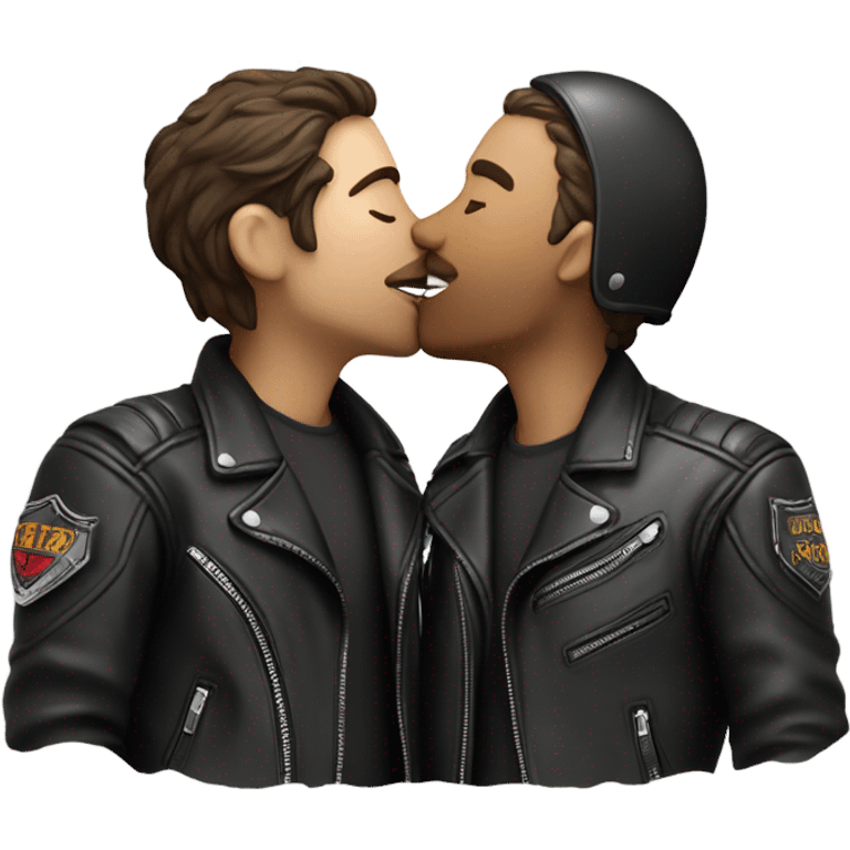 Biker kiss s emoji